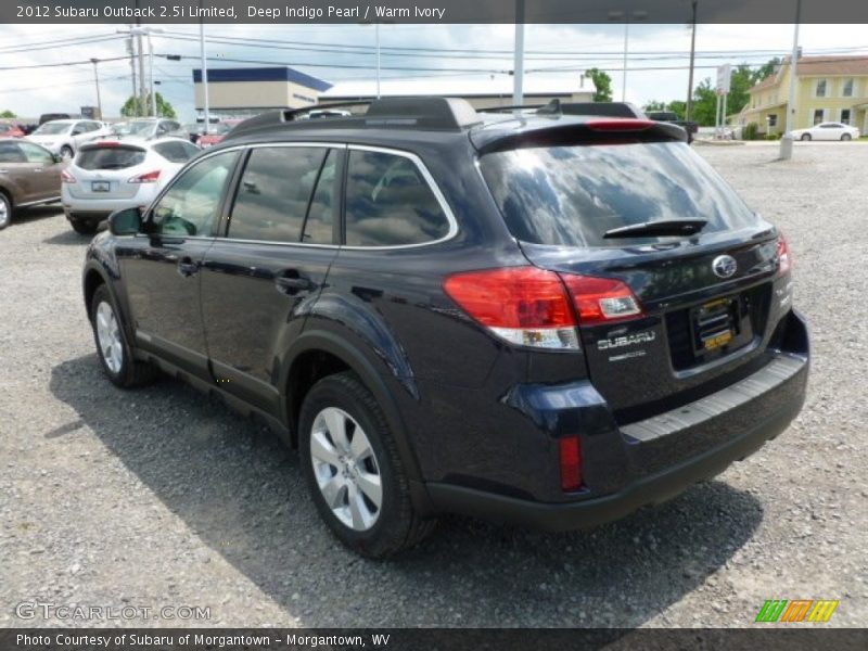 Deep Indigo Pearl / Warm Ivory 2012 Subaru Outback 2.5i Limited