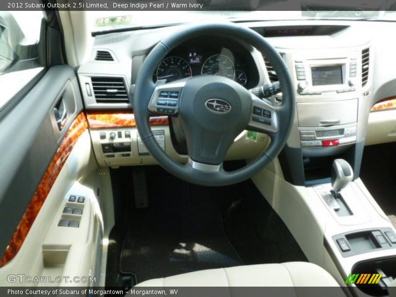 Deep Indigo Pearl / Warm Ivory 2012 Subaru Outback 2.5i Limited