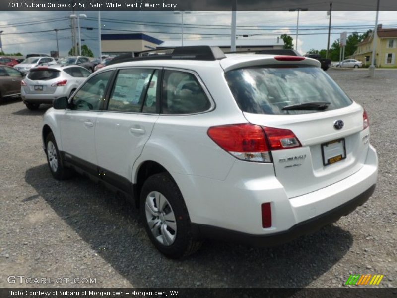 Satin White Pearl / Warm Ivory 2012 Subaru Outback 2.5i