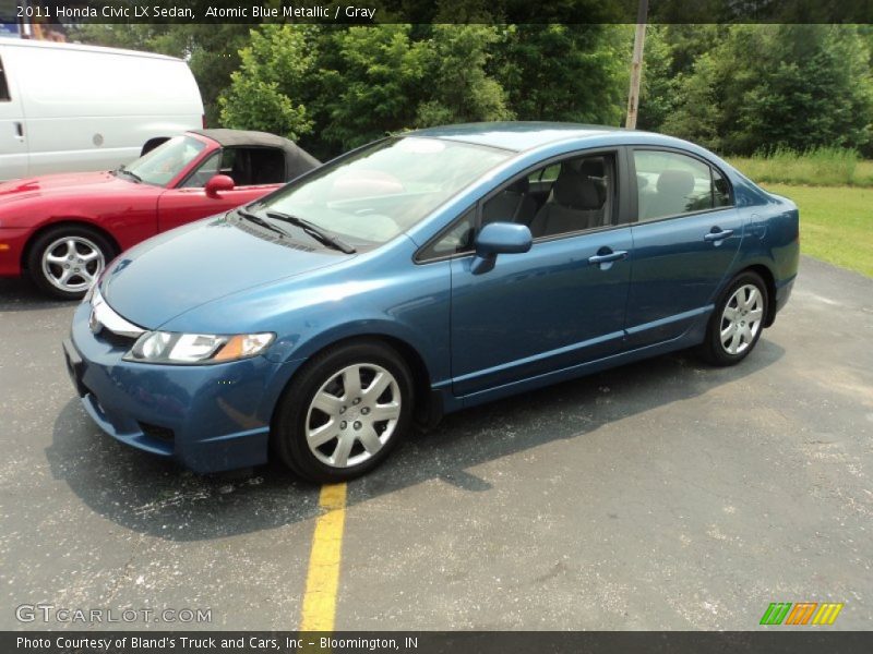 Atomic Blue Metallic / Gray 2011 Honda Civic LX Sedan