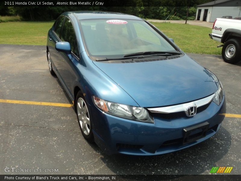 Atomic Blue Metallic / Gray 2011 Honda Civic LX Sedan