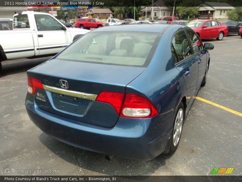 Atomic Blue Metallic / Gray 2011 Honda Civic LX Sedan