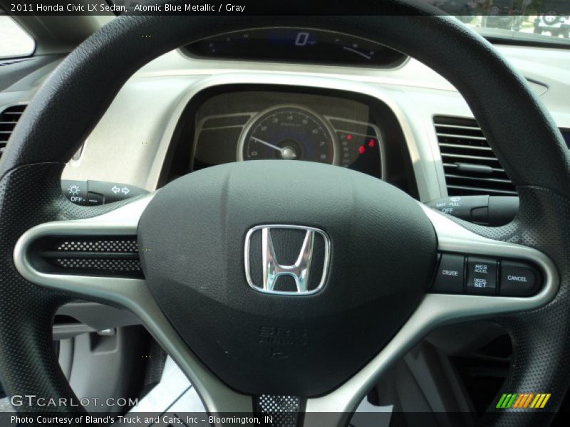 Atomic Blue Metallic / Gray 2011 Honda Civic LX Sedan