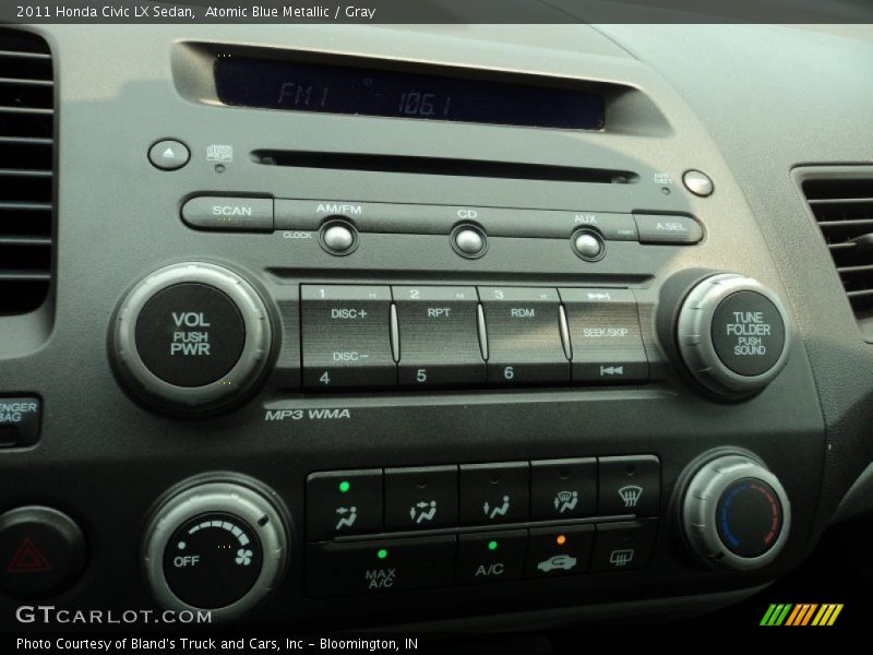 Atomic Blue Metallic / Gray 2011 Honda Civic LX Sedan