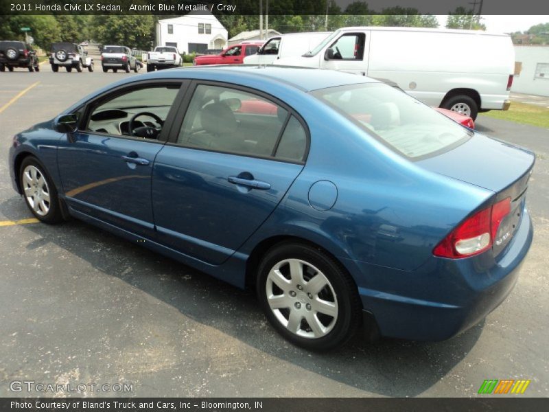 Atomic Blue Metallic / Gray 2011 Honda Civic LX Sedan