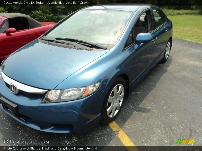 Atomic Blue Metallic / Gray 2011 Honda Civic LX Sedan