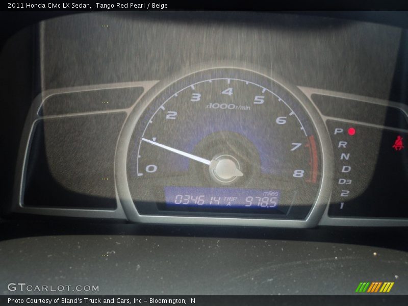 Tango Red Pearl / Beige 2011 Honda Civic LX Sedan