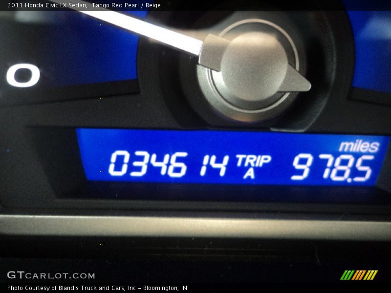 Tango Red Pearl / Beige 2011 Honda Civic LX Sedan