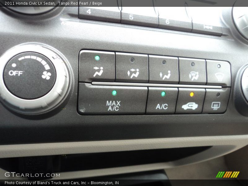 Tango Red Pearl / Beige 2011 Honda Civic LX Sedan