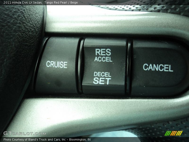 Tango Red Pearl / Beige 2011 Honda Civic LX Sedan