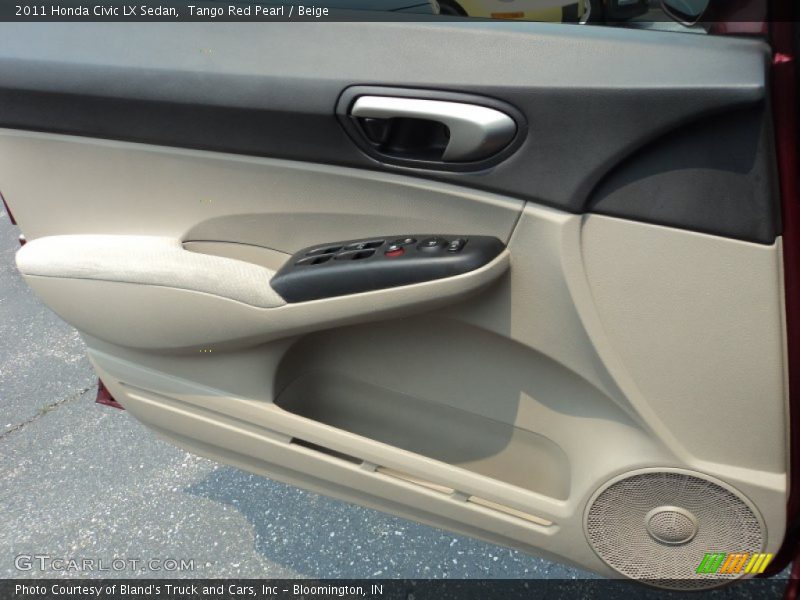 Tango Red Pearl / Beige 2011 Honda Civic LX Sedan