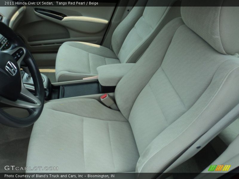 Tango Red Pearl / Beige 2011 Honda Civic LX Sedan