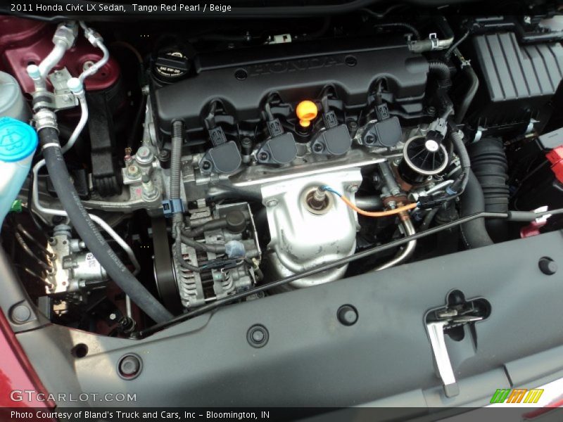 Tango Red Pearl / Beige 2011 Honda Civic LX Sedan