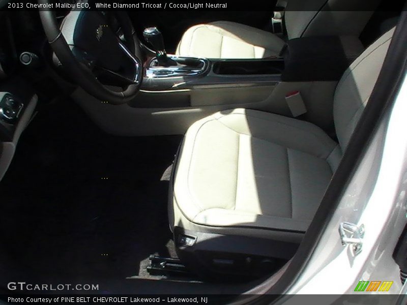 White Diamond Tricoat / Cocoa/Light Neutral 2013 Chevrolet Malibu ECO