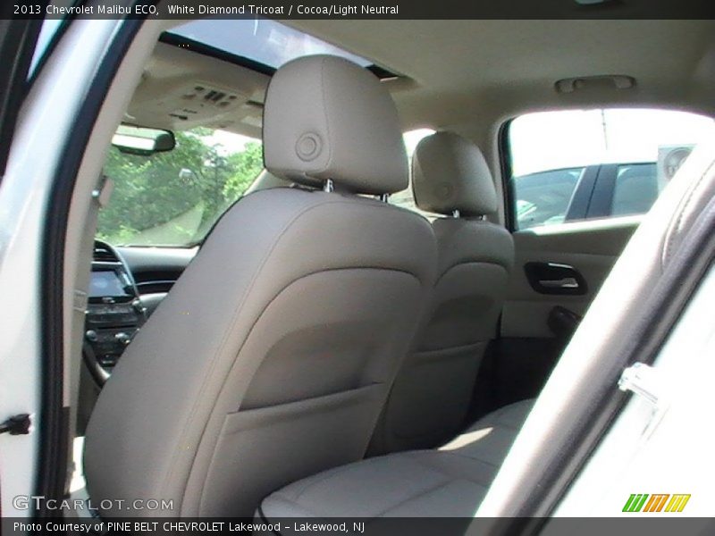White Diamond Tricoat / Cocoa/Light Neutral 2013 Chevrolet Malibu ECO