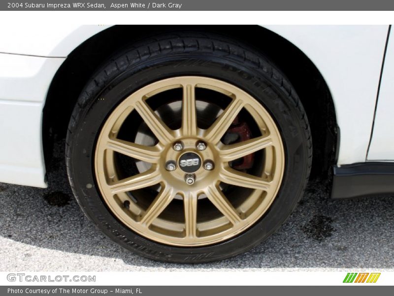 Aspen White / Dark Gray 2004 Subaru Impreza WRX Sedan