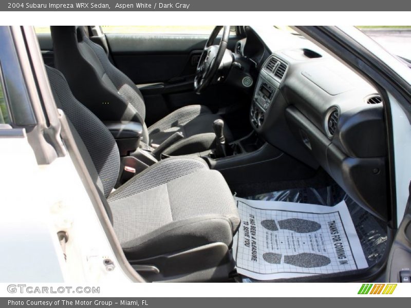 Aspen White / Dark Gray 2004 Subaru Impreza WRX Sedan