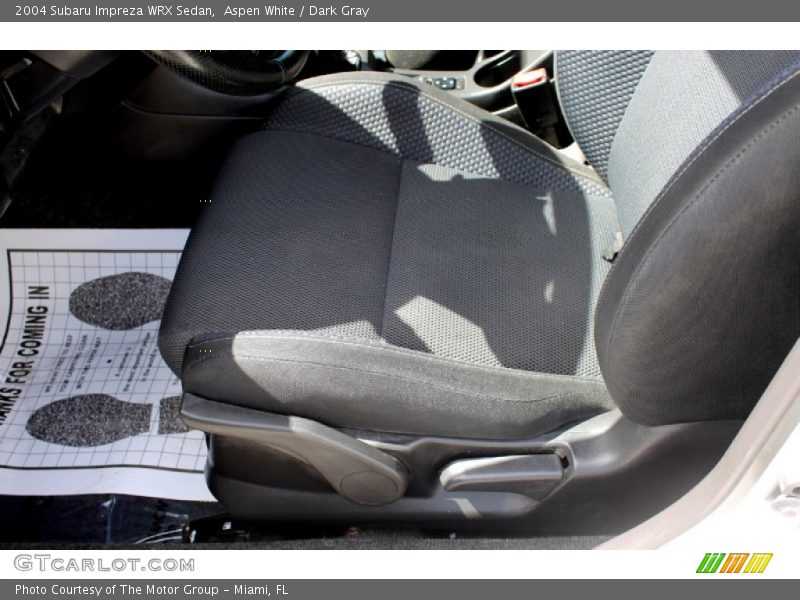 Aspen White / Dark Gray 2004 Subaru Impreza WRX Sedan
