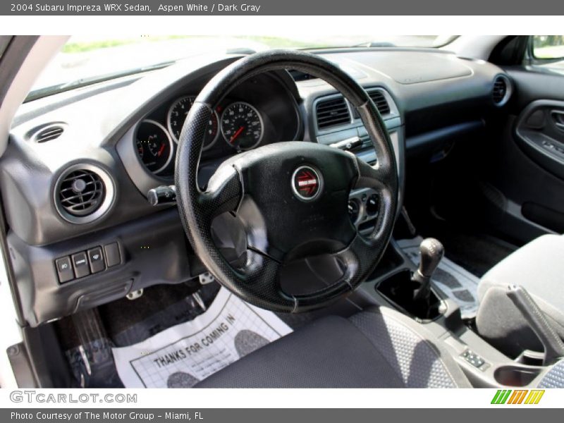 Aspen White / Dark Gray 2004 Subaru Impreza WRX Sedan