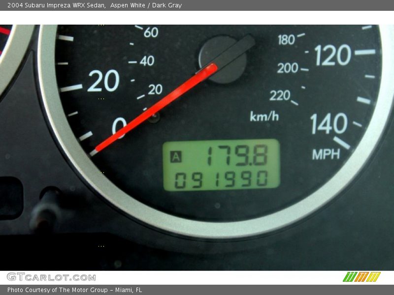 Aspen White / Dark Gray 2004 Subaru Impreza WRX Sedan