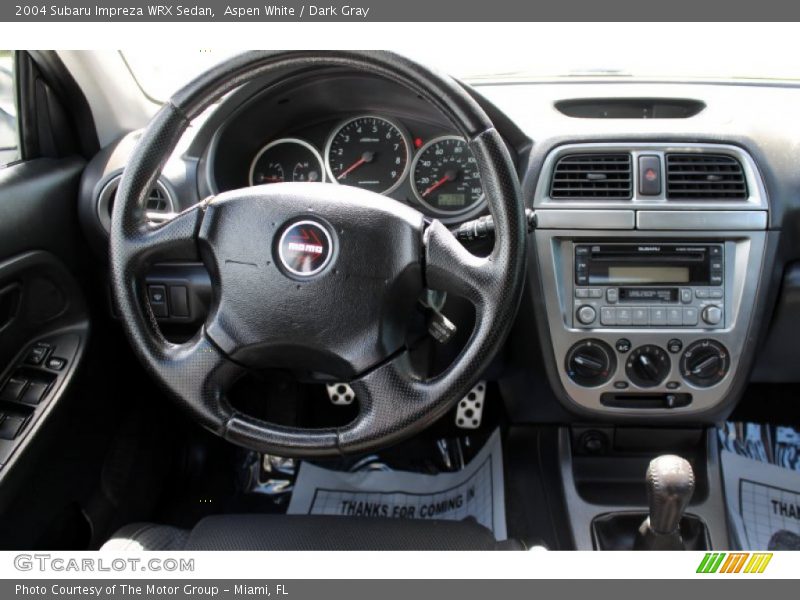 Aspen White / Dark Gray 2004 Subaru Impreza WRX Sedan