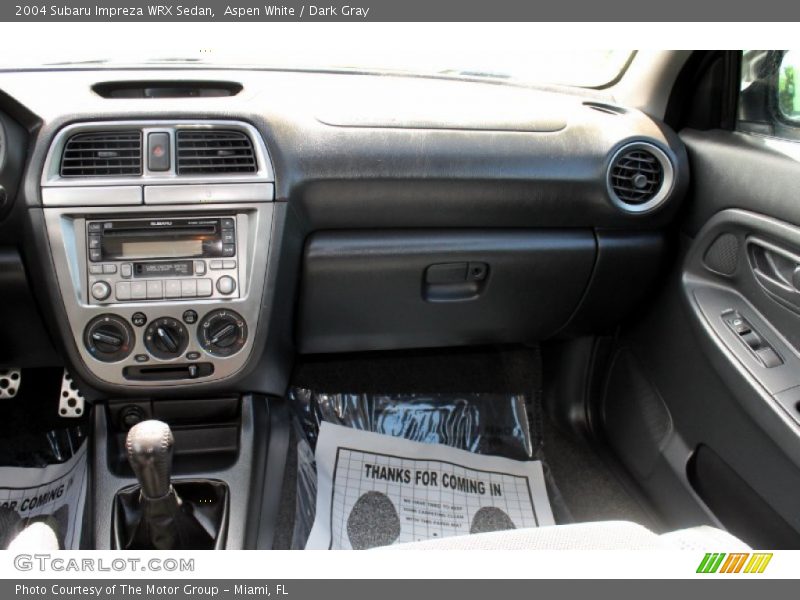 Aspen White / Dark Gray 2004 Subaru Impreza WRX Sedan