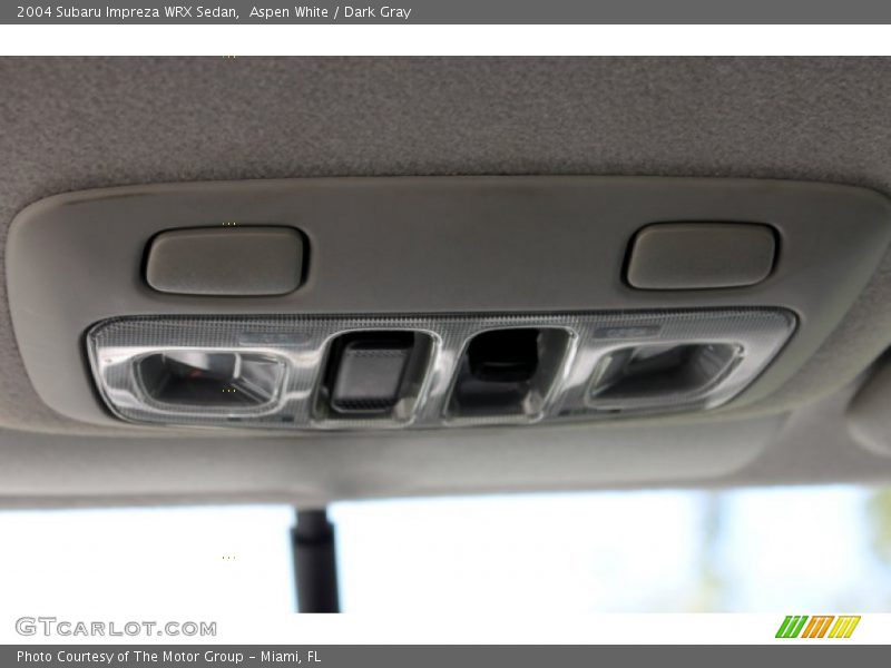 Aspen White / Dark Gray 2004 Subaru Impreza WRX Sedan