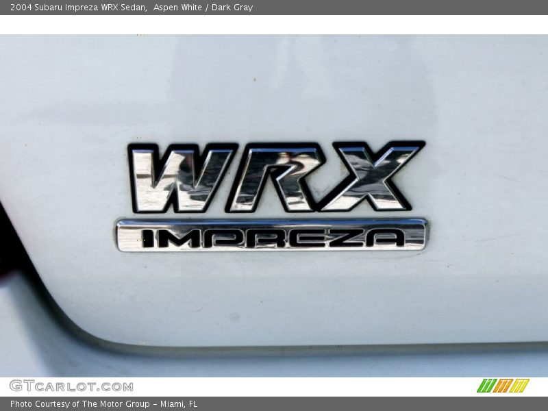Aspen White / Dark Gray 2004 Subaru Impreza WRX Sedan
