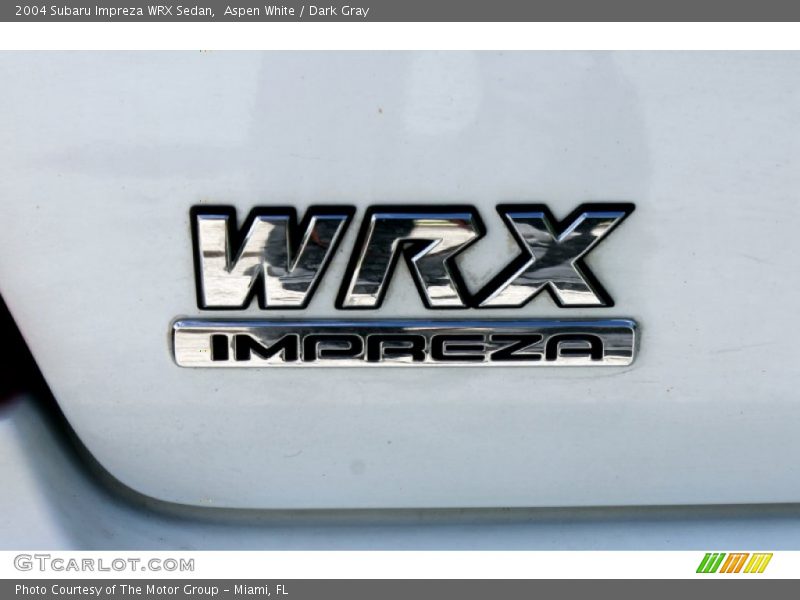 Aspen White / Dark Gray 2004 Subaru Impreza WRX Sedan