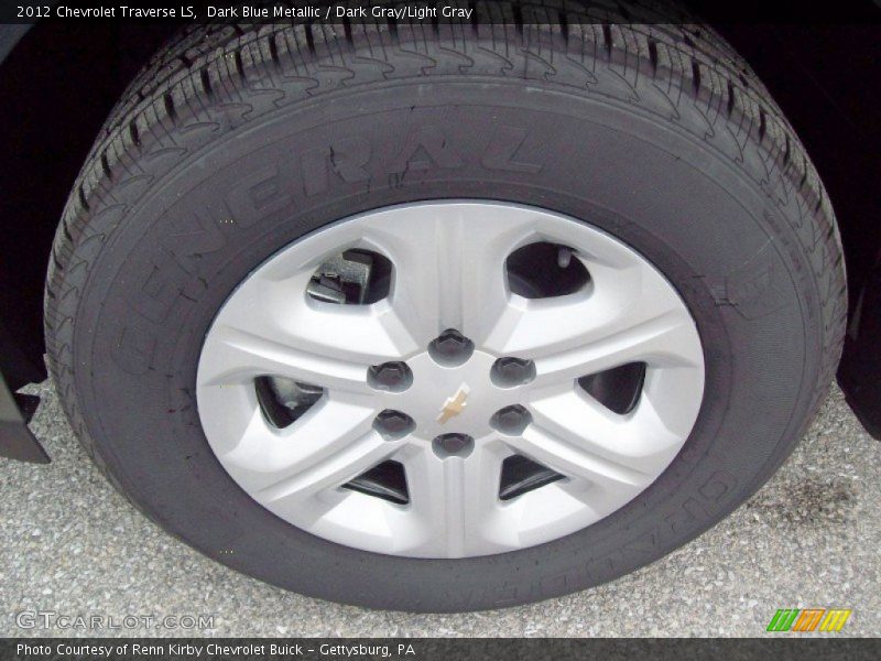 Dark Blue Metallic / Dark Gray/Light Gray 2012 Chevrolet Traverse LS