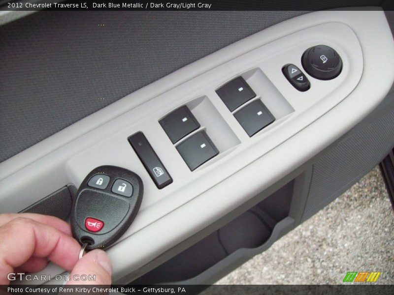 Dark Blue Metallic / Dark Gray/Light Gray 2012 Chevrolet Traverse LS