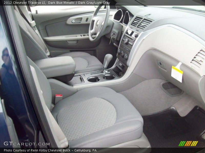 Dark Blue Metallic / Dark Gray/Light Gray 2012 Chevrolet Traverse LS
