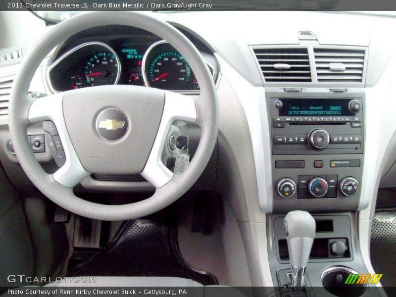 Dark Blue Metallic / Dark Gray/Light Gray 2012 Chevrolet Traverse LS
