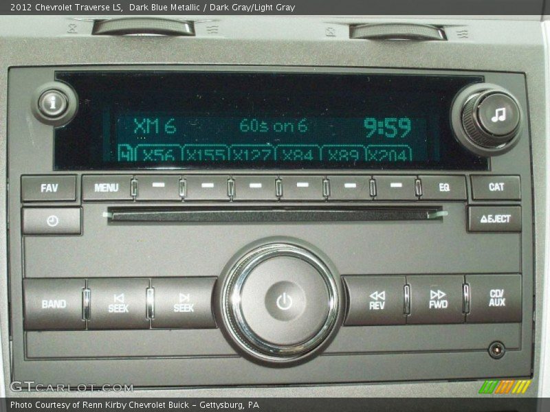 Dark Blue Metallic / Dark Gray/Light Gray 2012 Chevrolet Traverse LS