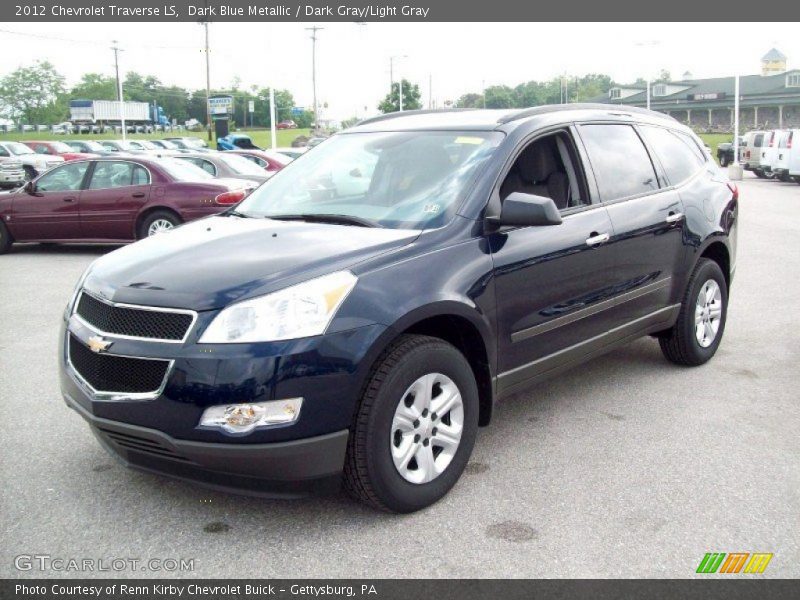 Dark Blue Metallic / Dark Gray/Light Gray 2012 Chevrolet Traverse LS