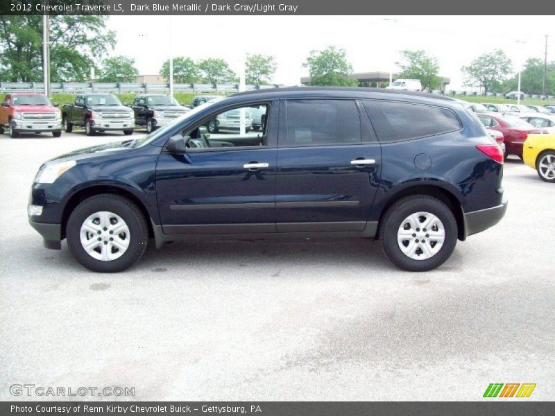 Dark Blue Metallic / Dark Gray/Light Gray 2012 Chevrolet Traverse LS