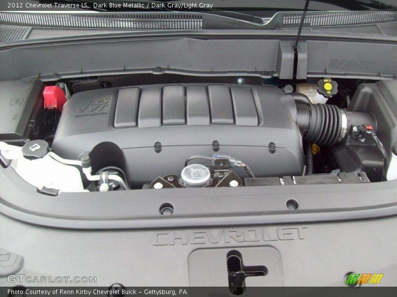 Dark Blue Metallic / Dark Gray/Light Gray 2012 Chevrolet Traverse LS