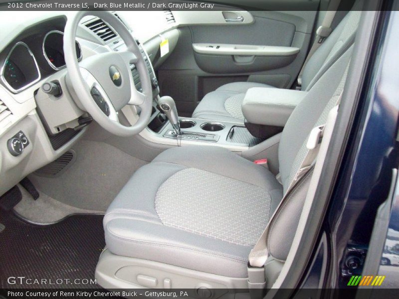 Dark Blue Metallic / Dark Gray/Light Gray 2012 Chevrolet Traverse LS