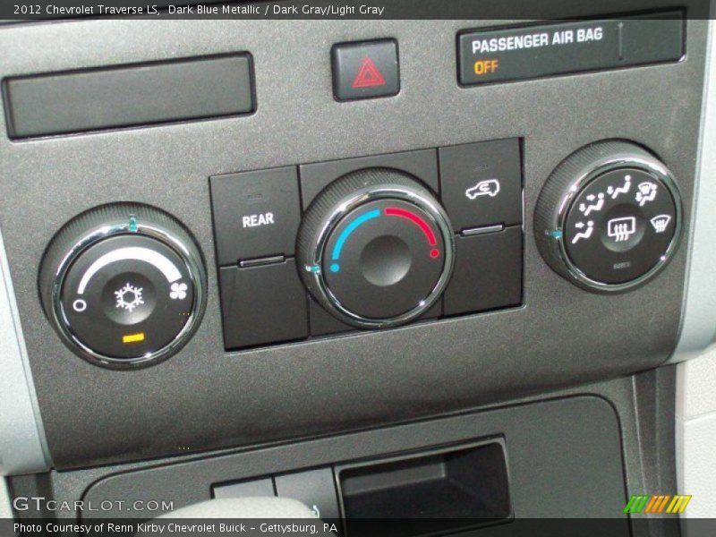 Dark Blue Metallic / Dark Gray/Light Gray 2012 Chevrolet Traverse LS