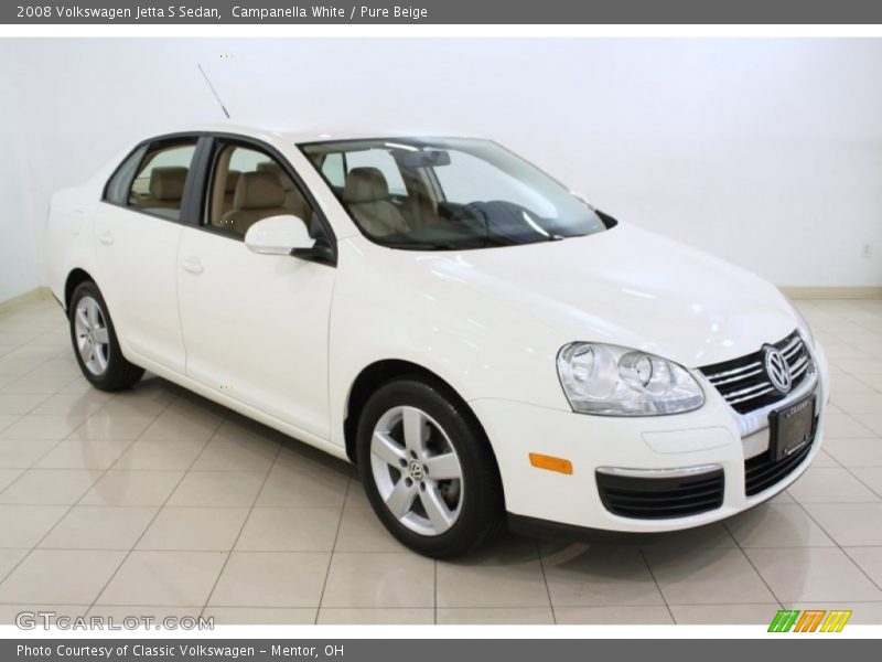 Campanella White / Pure Beige 2008 Volkswagen Jetta S Sedan