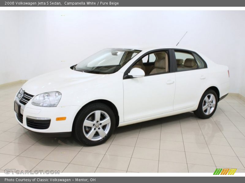 Campanella White / Pure Beige 2008 Volkswagen Jetta S Sedan