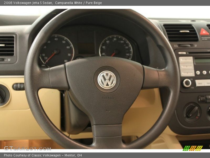 Campanella White / Pure Beige 2008 Volkswagen Jetta S Sedan