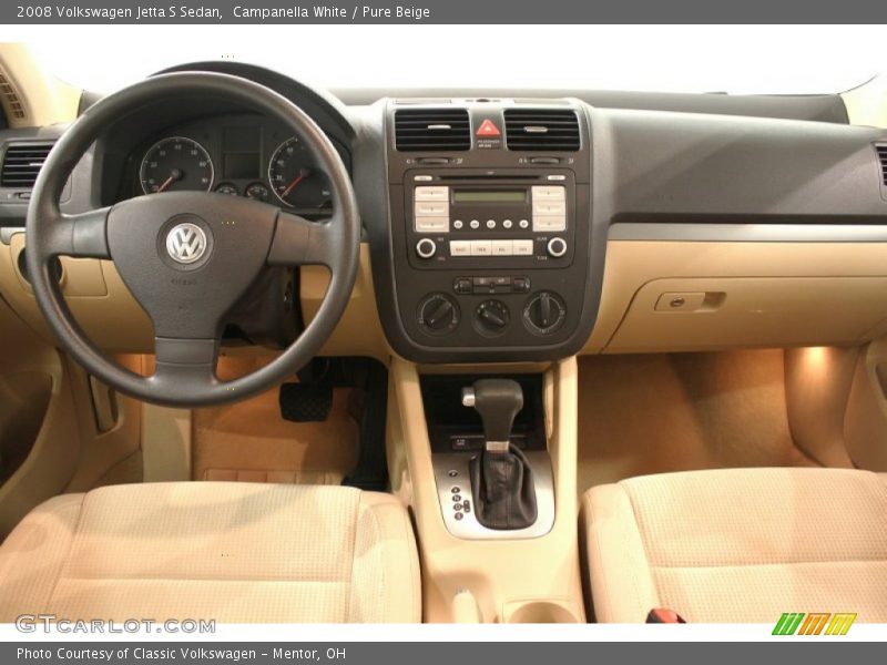Campanella White / Pure Beige 2008 Volkswagen Jetta S Sedan