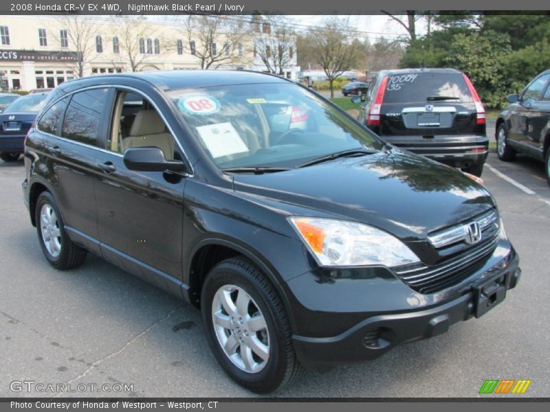 Nighthawk Black Pearl / Ivory 2008 Honda CR-V EX 4WD