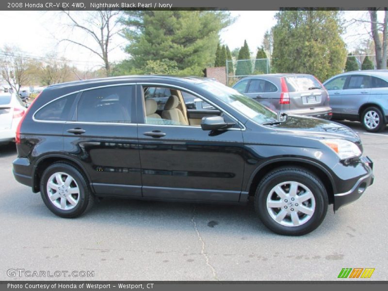 Nighthawk Black Pearl / Ivory 2008 Honda CR-V EX 4WD
