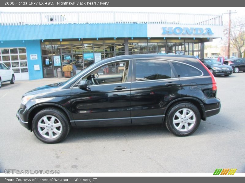 Nighthawk Black Pearl / Ivory 2008 Honda CR-V EX 4WD