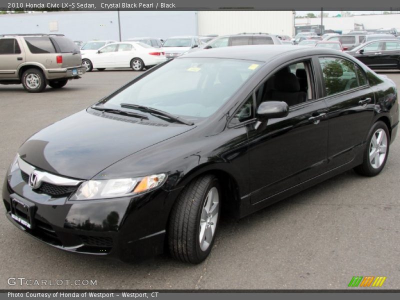 Crystal Black Pearl / Black 2010 Honda Civic LX-S Sedan
