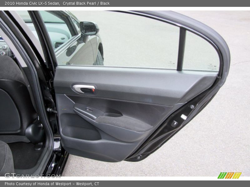 Crystal Black Pearl / Black 2010 Honda Civic LX-S Sedan