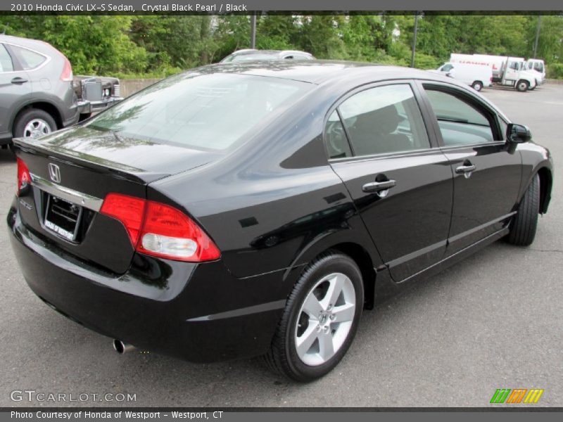 Crystal Black Pearl / Black 2010 Honda Civic LX-S Sedan