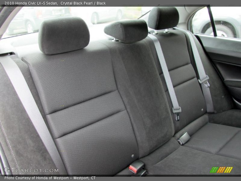 Crystal Black Pearl / Black 2010 Honda Civic LX-S Sedan